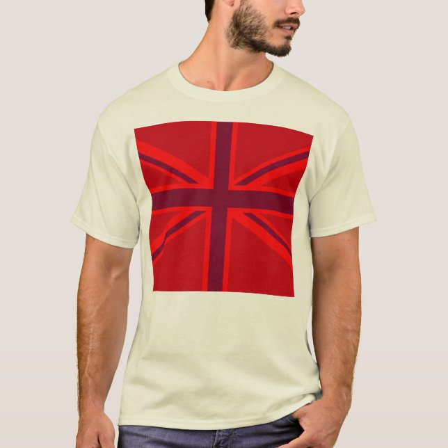T-shirt Version rouge Décor Union Jack britannique (Devant)