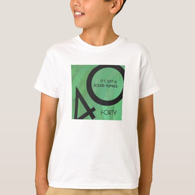 T-shirt Vert 40 Décennie Anniversaire (Devant)