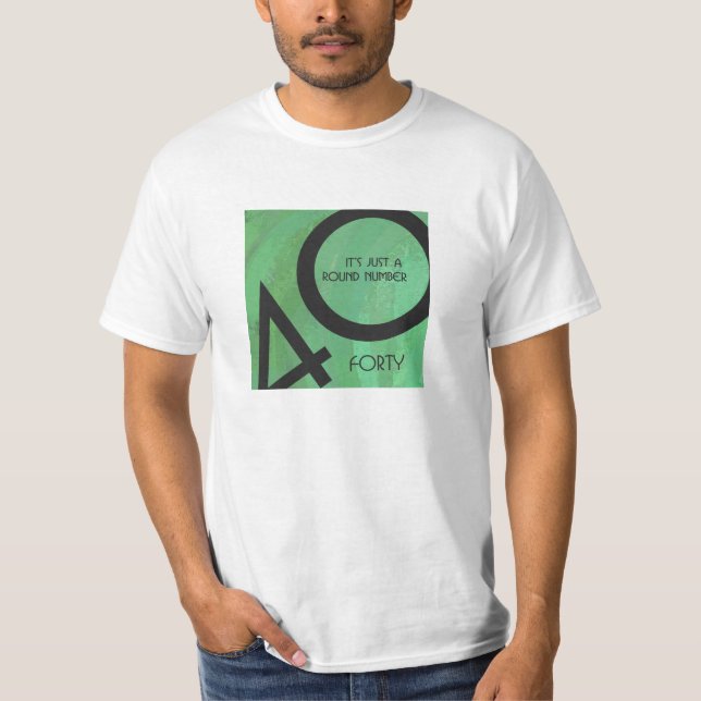 T-shirt Vert 40 Décennie Anniversaire (Devant)