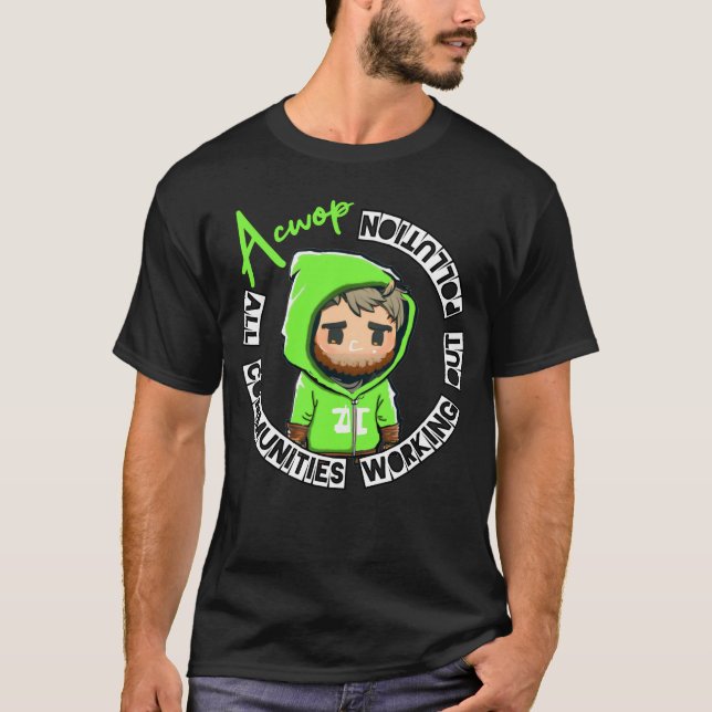 T-shirt vert Acwop (Devant)
