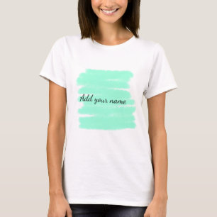 T-shirt Vert aquarelle ajouter nom message texte lancer