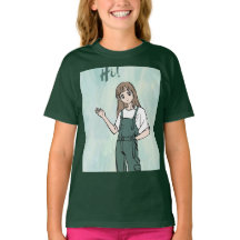 t-shirt vert avec un joli design