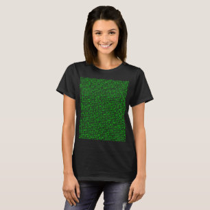 T-shirt vert binaire