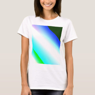 T-shirt Vert bleu arc-en-ciel texture abstraite motif art 