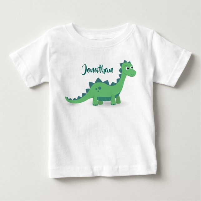 T-shirt vert-bleu personnalisé d'enfants de (Devant)