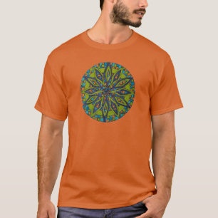 T-shirt vert/bleu Starburst Mandala