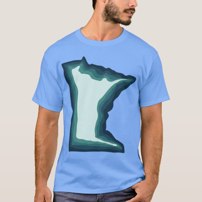 T-shirt Vert bleu Turquoise Minnesota (Devant)