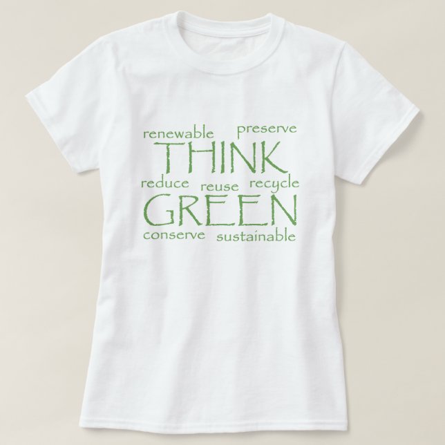 T-shirt vert Buzz Words (Design devant)