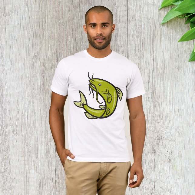 T-shirt vert Catfish Mens (Créateur téléchargé)