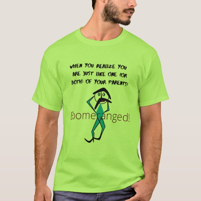 T-shirt Vert citron 'Comme Vos Parents' Boomerangé (Devant)