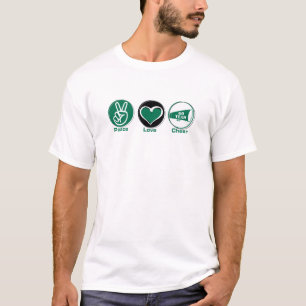 T-shirt Vert d'acclamation d'amour de paix