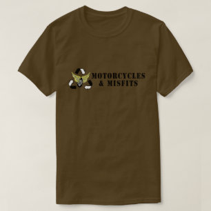 T-shirt Vert d'armée de motos et de vêtements manqués