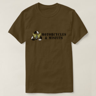 T-shirt Vert d'armée de motos et de vêtements manqués