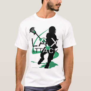 T-shirt vert d'attaque de LAX de garçons de