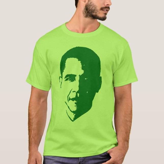 T-shirt vert de Barack Obama (Devant)