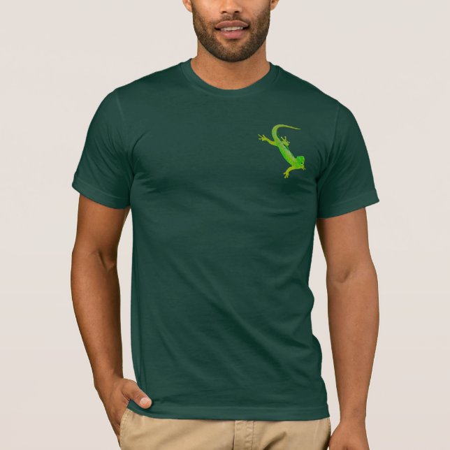 T-shirt vert de Gecko (copie arrière) (Devant)