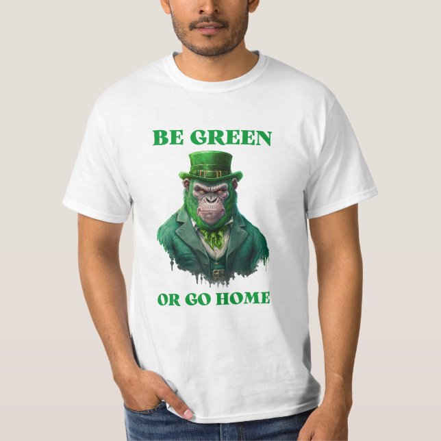 T-shirt vert de Gorilla (Devant)