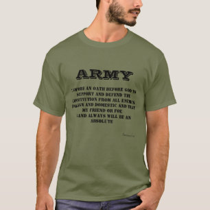   T-shirt vert de l'ARMÉE Oath