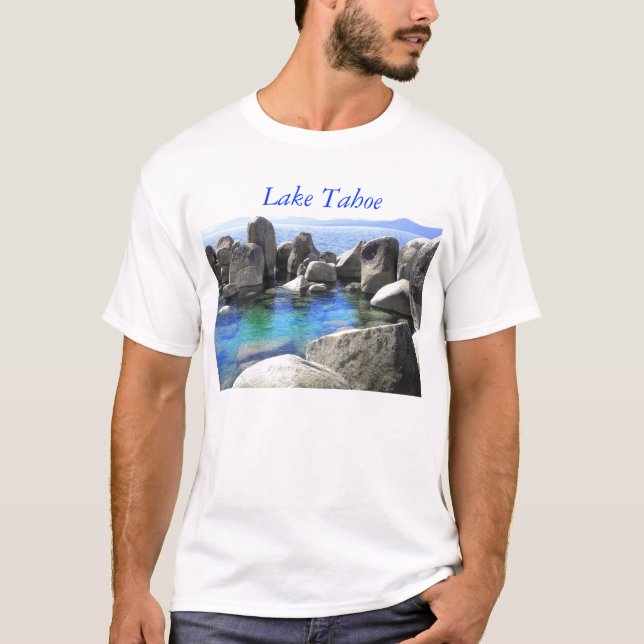 T-shirt vert de l'eau du lac Tahoe (Devant)