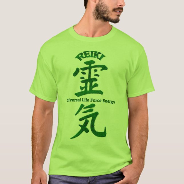 T-shirt Vert de Reiki (Devant)