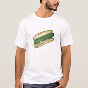 T-shirt vert de saucisses