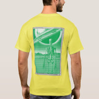Vert et Jaune Retro Sci-fi Pixel Art Squelette