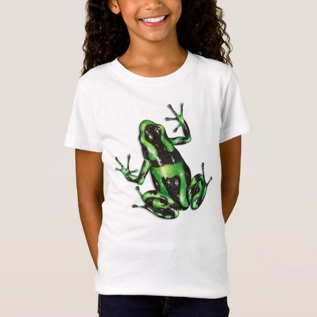 T-shirt vert et noir de grenouille de dard de (Devant)
