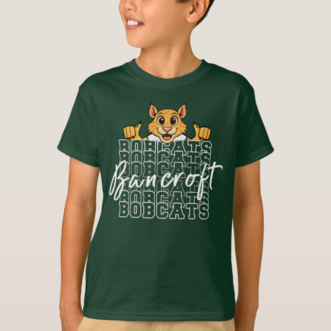T-shirt vert foncé Bancroft Bobcat (Devant)