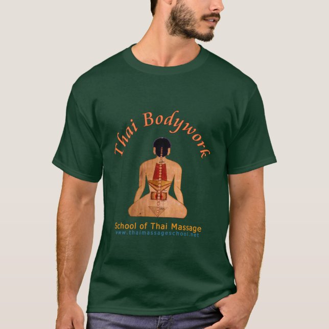 T-shirt vert-foncé de carrosserie thaïlandaise (Devant)
