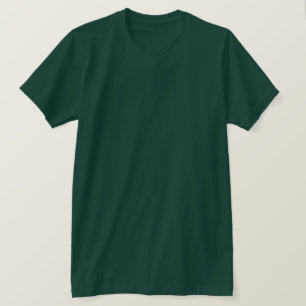 T-shirt Vert foncé uni vierge rien sur le devant unisexe