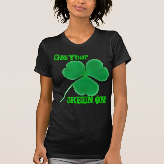 T-shirt Vert irlandais du jour de St Patrick dessus ! (Devant)
