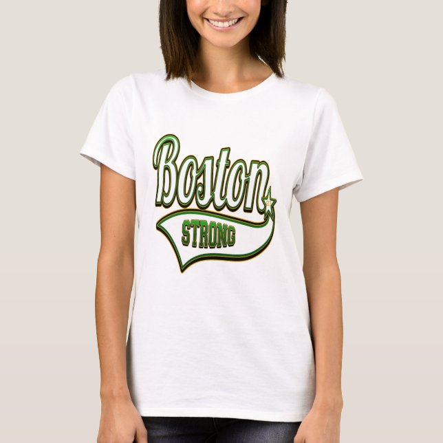 T-shirt VERT irlandais fort de Boston (Devant)