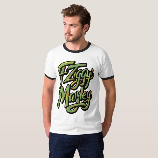 T-shirt vert officiel Ziggy Marley (Devant entier)