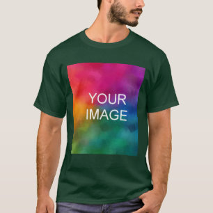 T-shirt Vert personnalisé Télécharger votre image Logo Pho