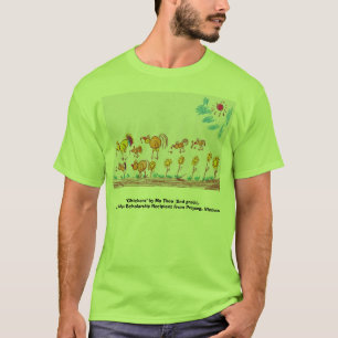 T-SHIRT VERT "poulets" (IMAGE DANS l'AVANT)