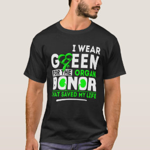 T-shirt Vert pour le donneur d'organes - Transplantation r