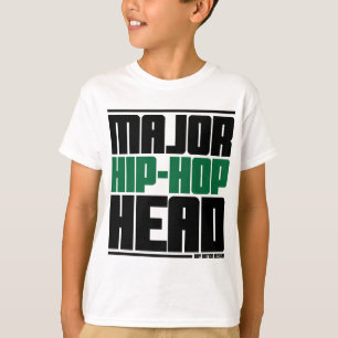 T-shirt Vert principal de tête de hip hop