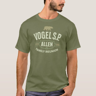 T-shirt vert Reunion Famille Allen