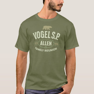 T-shirt vert Reunion Famille Allen