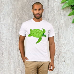 T-Shirt Vert Tortue Mer Mens