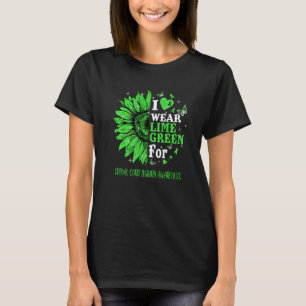 T-shirt Vert Twinkle Coeur Tournesol Cord Spinal Blessure