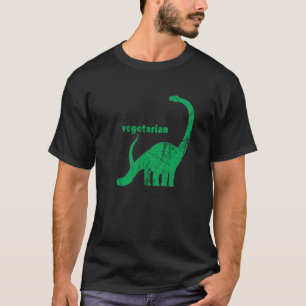 T-shirt Vert végétarien vintage de Brachiosaurus