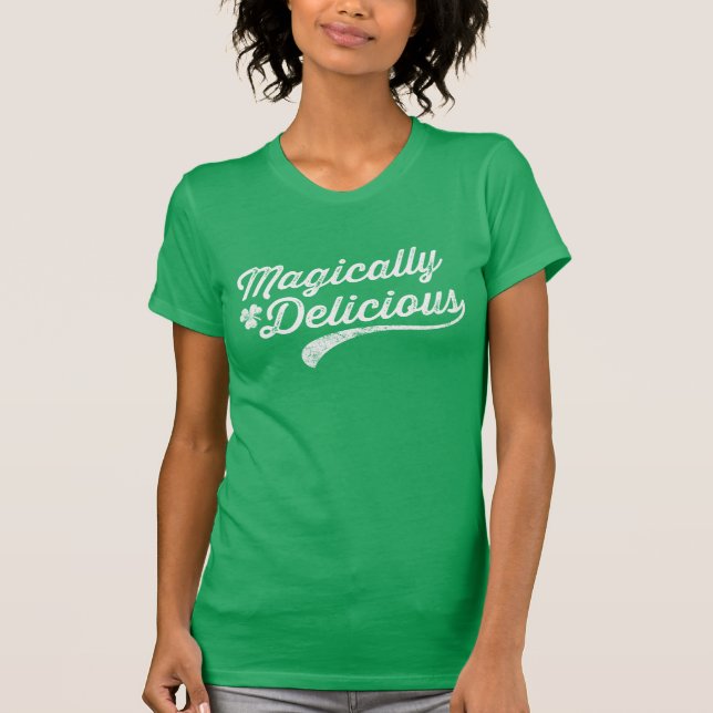 T-shirt vert Vintage magique (Devant)