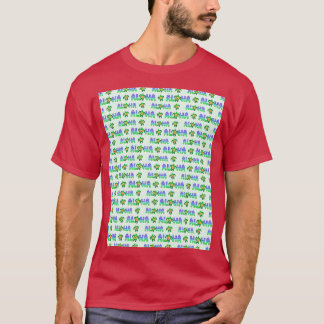 T-shirt Vert violet Aloha Hawaiian Tropical Turtle Graphi