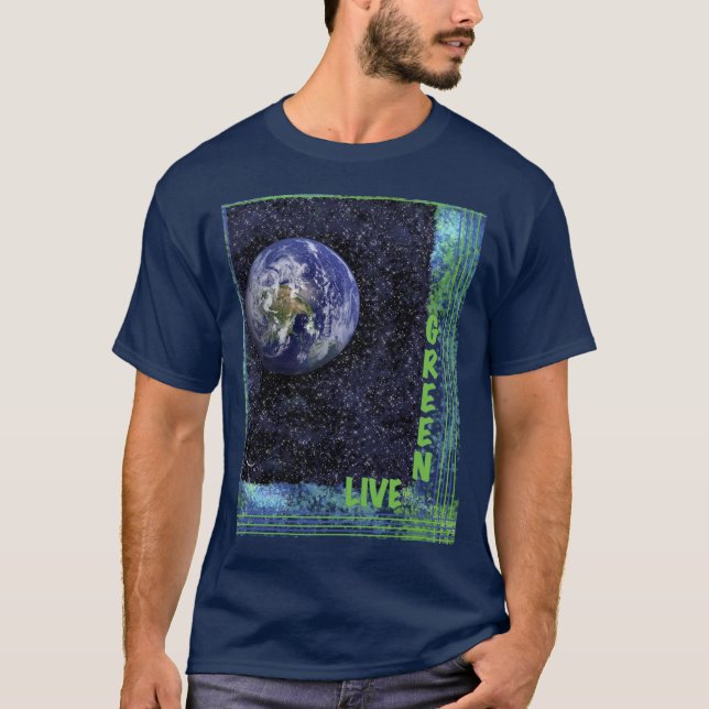 T-shirt Vert vivant pour la terre (Devant)
