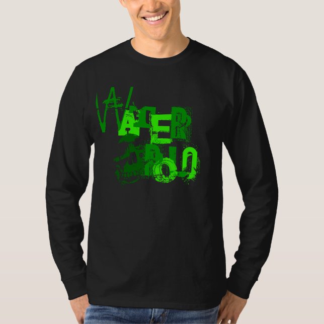 T-shirt Vert w/skull de polo d'eau (Devant)