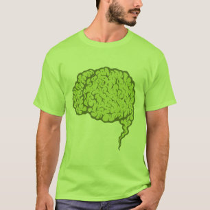T-shirt vert Zombie Brain - Braaaaains!