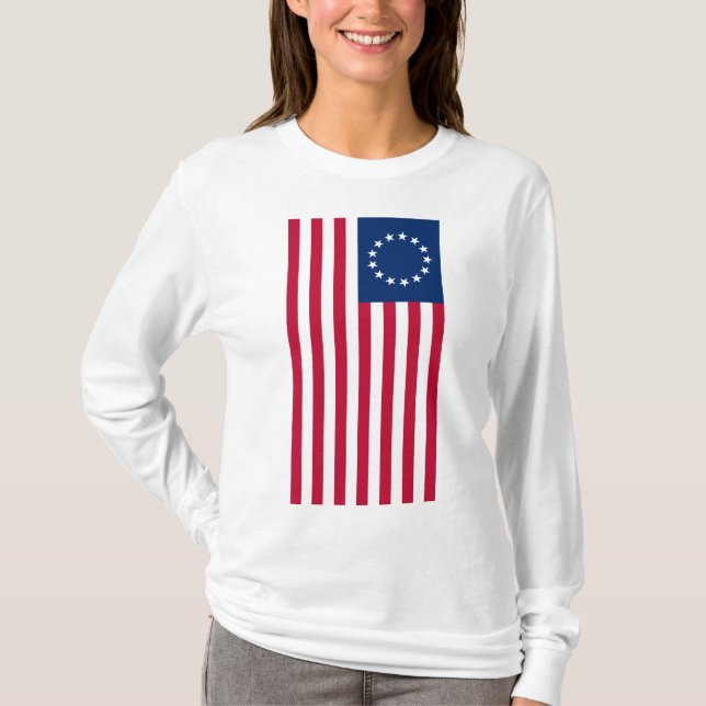 T-shirt Vertical Betsy Ross Flag (Devant)