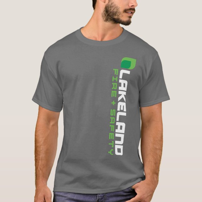 T-shirt Vertical Fire Gris pour hommes Lakeland® (Devant)