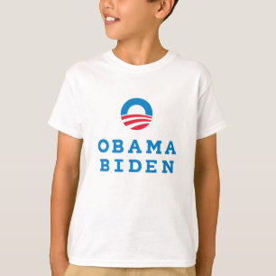 T-shirt Verticale de logo d'Obama Biden "O" (couleur)